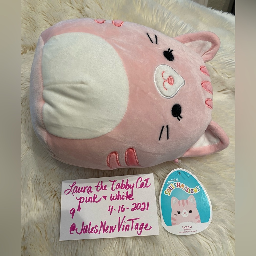 ❌SOLD ❌‼️💗TABBY CAT💗Laura the Pink Kitty 🐱 SQUISHMALLOW - Picture 8 of 11